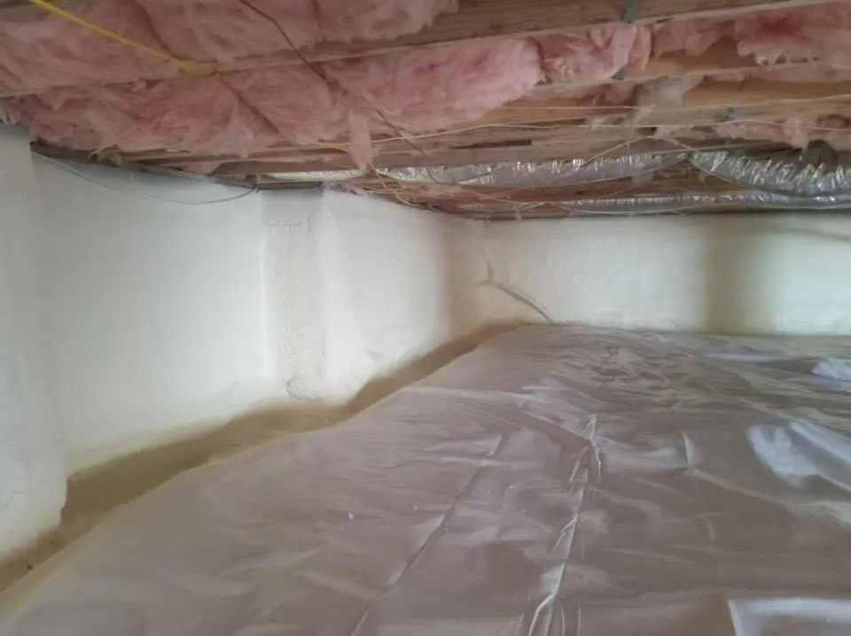 Crawl space encapsulation with closed-cell spray foam for Roof Leak Repair in Bella Vista